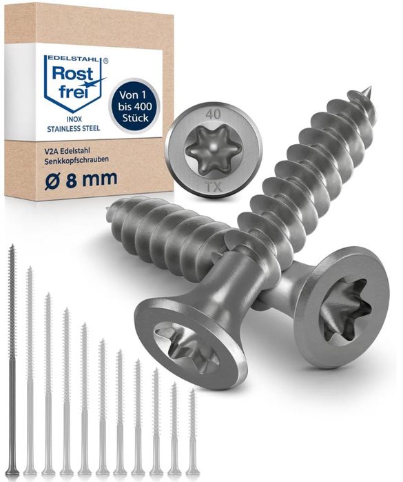 Wkręt nierdzewny konstrukcyjny ciesielski 8x240 A2 Rostfrei