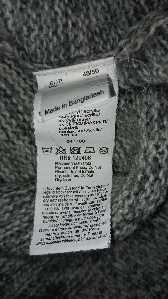 BPC sweter męski, kardigan 100 % akryl  48/50