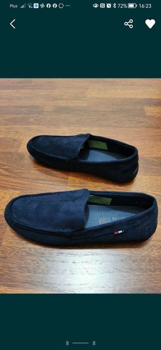 Wsuwane Mokasyny Męskie Lekkie Wygodne Granat