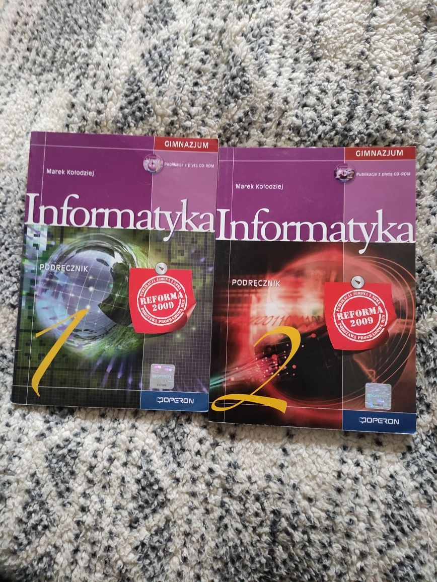 Podręcznik Informatyka 1 i 2 Kołodziej Operon gimnazjum +,płyta CD