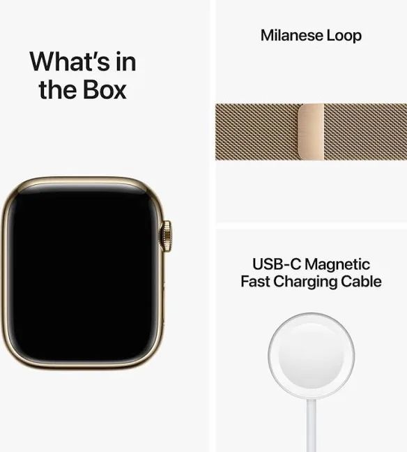 Apple Watch 8 Cellular Stainless Steel Gold