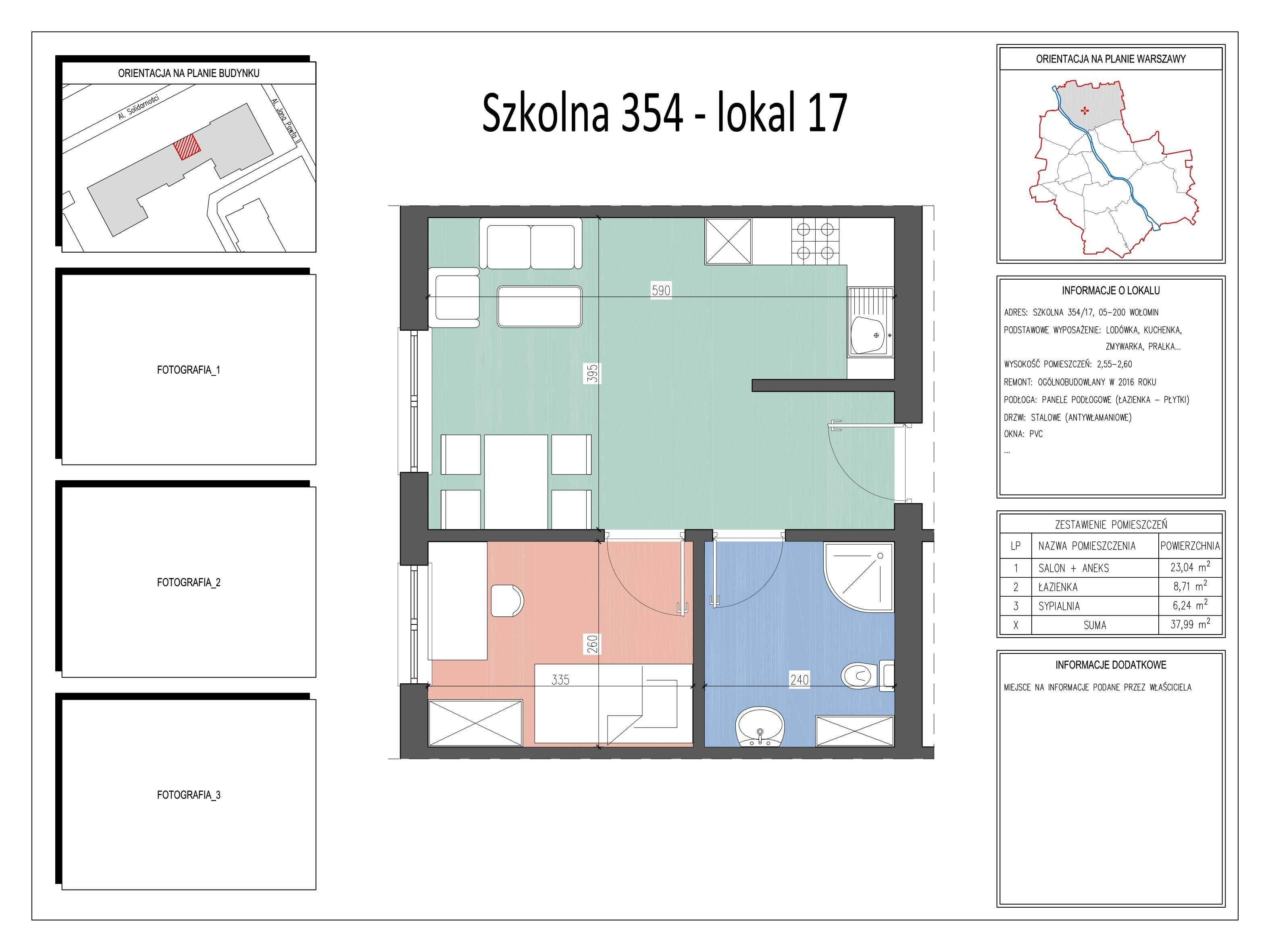 Inwentaryzacje lokali mieszkalnych i użytkowych, rzuty mieszkań