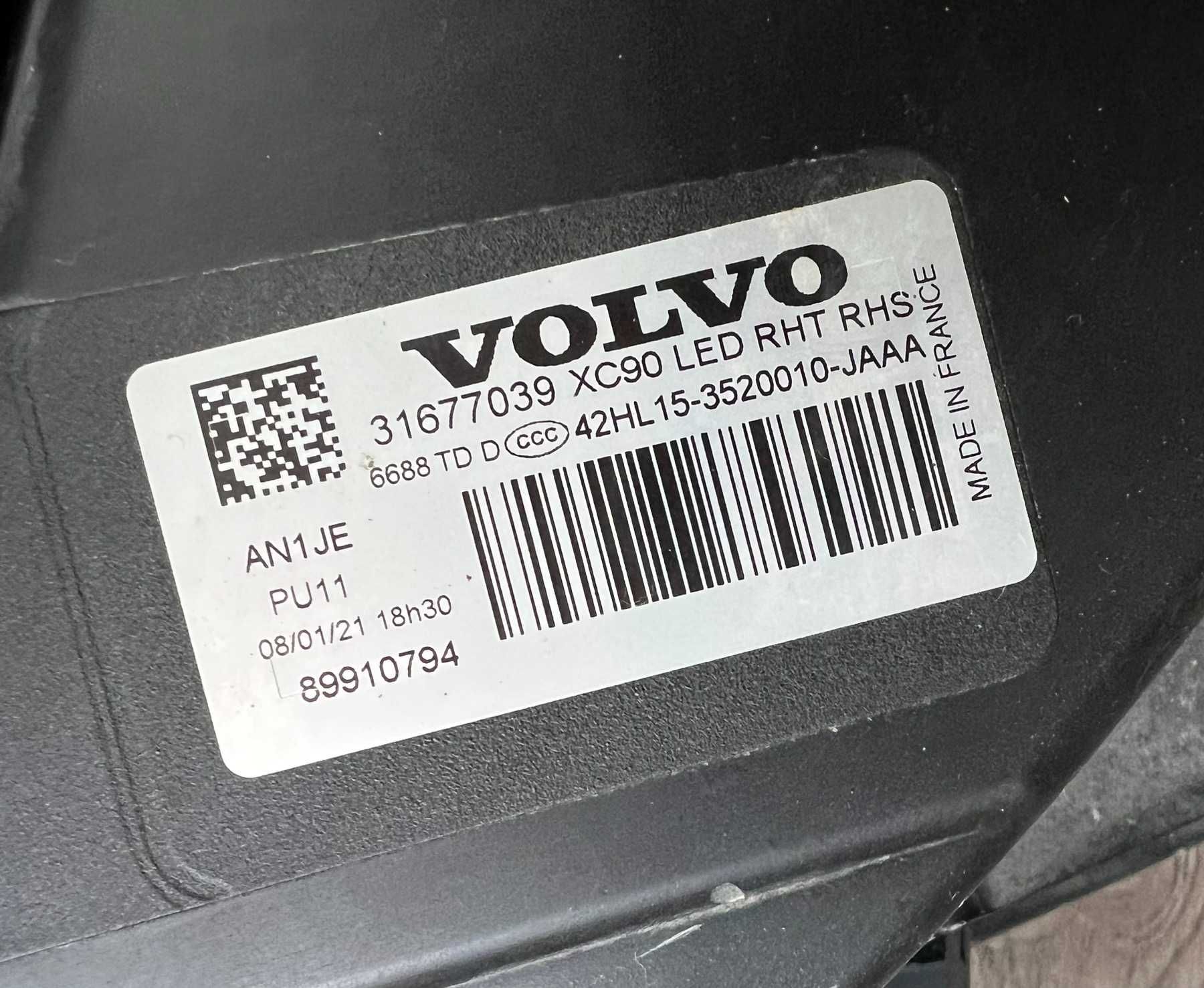 Фара передняя правая Volvo XC90 2 Вольво XC90 от2015-гг Full LED