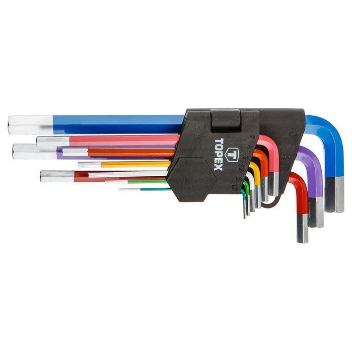 Klucze Sześciokątne, Kolorowe, Zestaw 9 Szt.