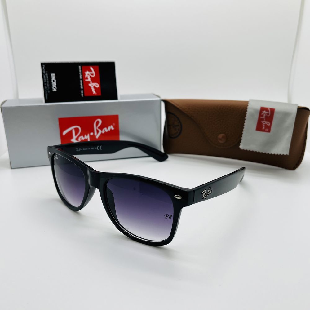 Сонцезахисні окуляри Ray Ban Wayfarer 2140 Glossy Black|Purple