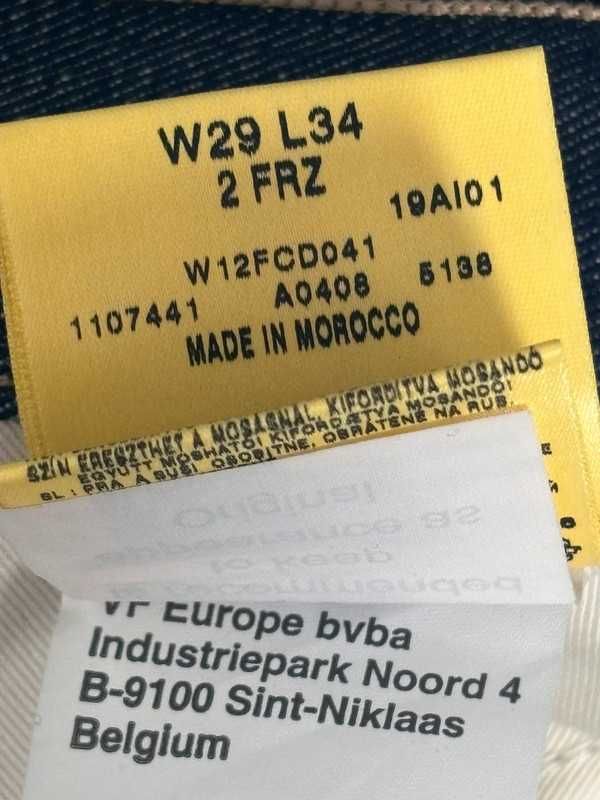 Wrangler W29 L34 2 FRZ Męskie Jeansy Organiczna Bawełna