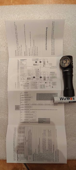 Latarka Wurkkos HD10 anduril 2 czołówka ogniwo 14500 - NOWA