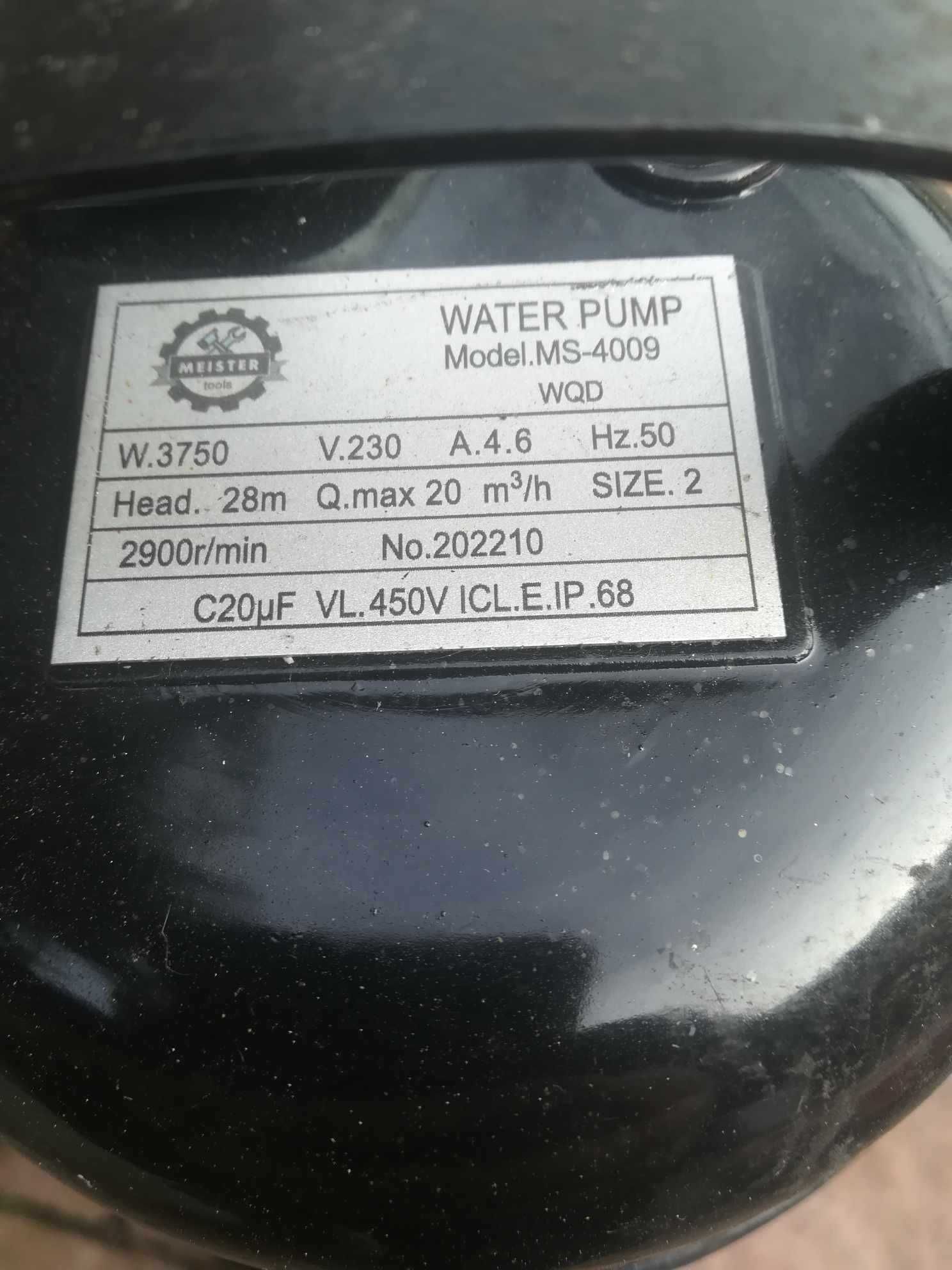 pompa do szamba i brudnej wody żeliwna
