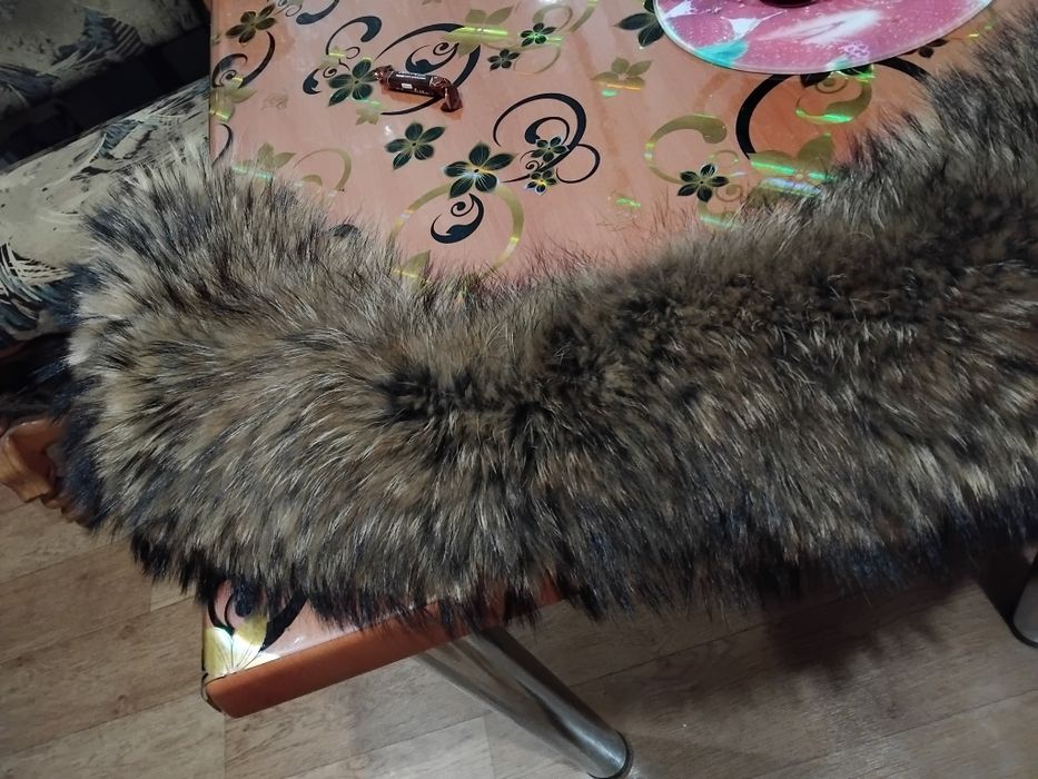 1 м Енот натуральный меховой воротник опушка на капюшон