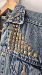 HandMade kurtka/kamizelka jeans z ćwiekami +torebka i okulary GRATIS