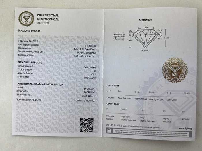 2 Diamantes selados com certificado. 20% DESCONTO EXTRA!!!