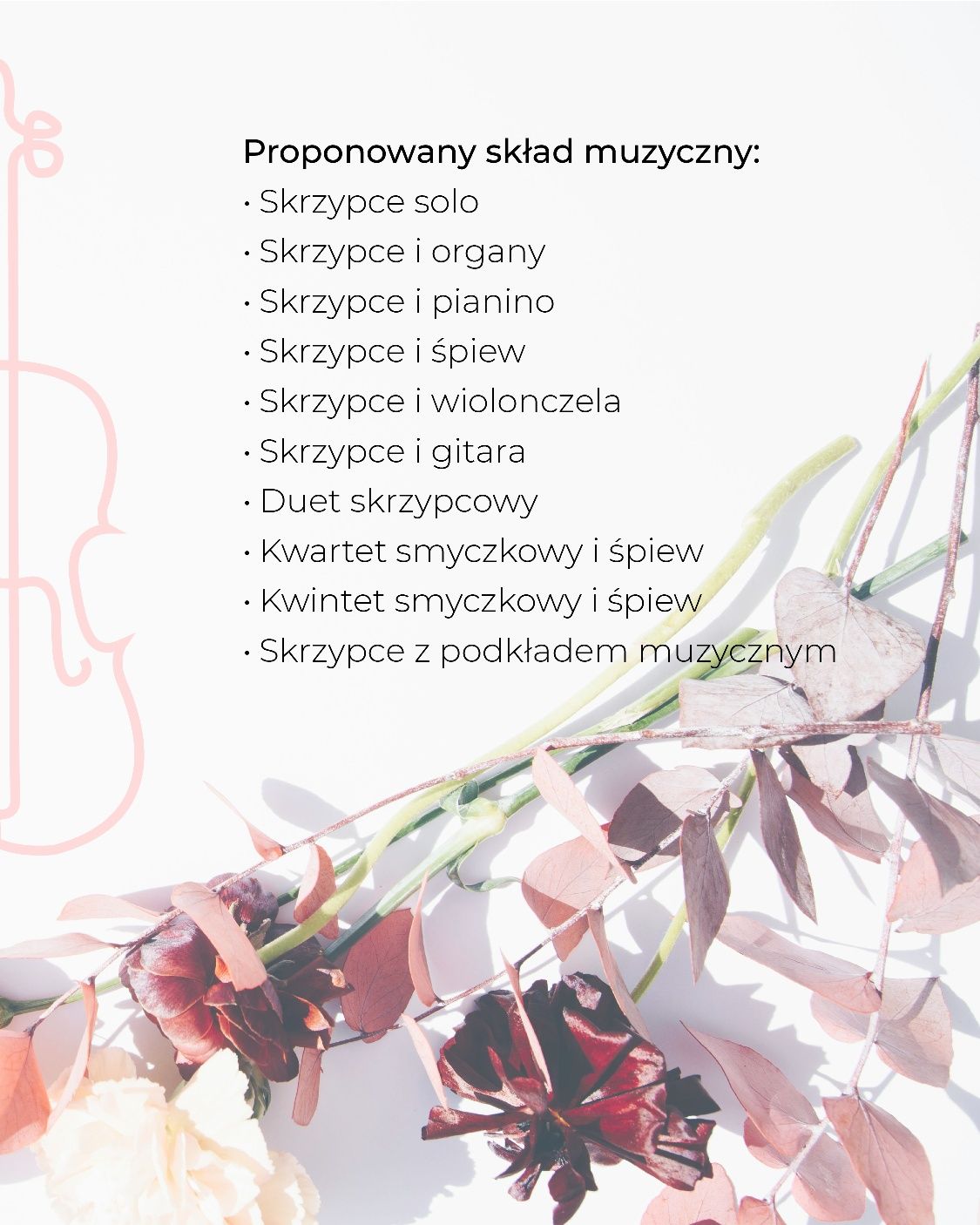 Profesjonalne Skrzypce na Ślubie/Pogrzebie VIOLIN ENGLISH/SPANISH