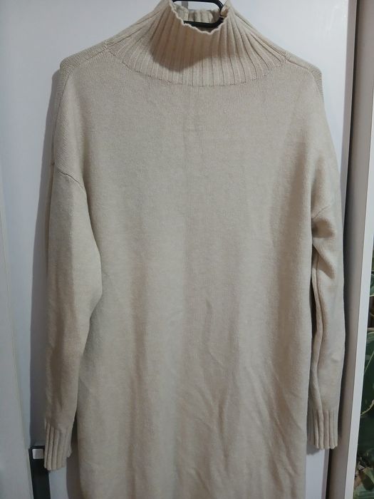 Świetna długa sweterkowa sukienka. NOWA Bez metki