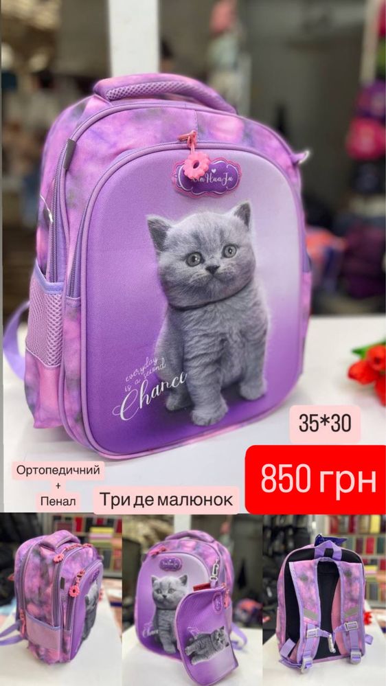 Шкільний рюкзак ортопедичний для дівчинки  1-4 клас