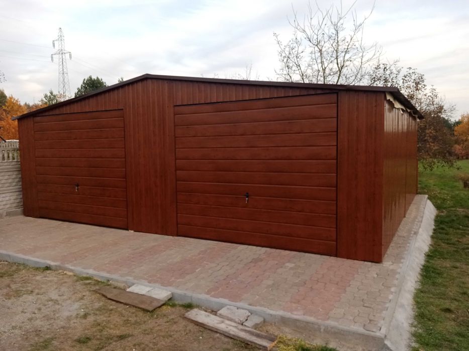 Garaż blaszany blaszak dwustanowiskowy 6x5 PRODUCENT różne wymiary 22