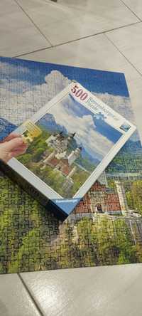 Puzzle Ravensburger Zamek Neuschwanstein 500 elementów kompletne 100%