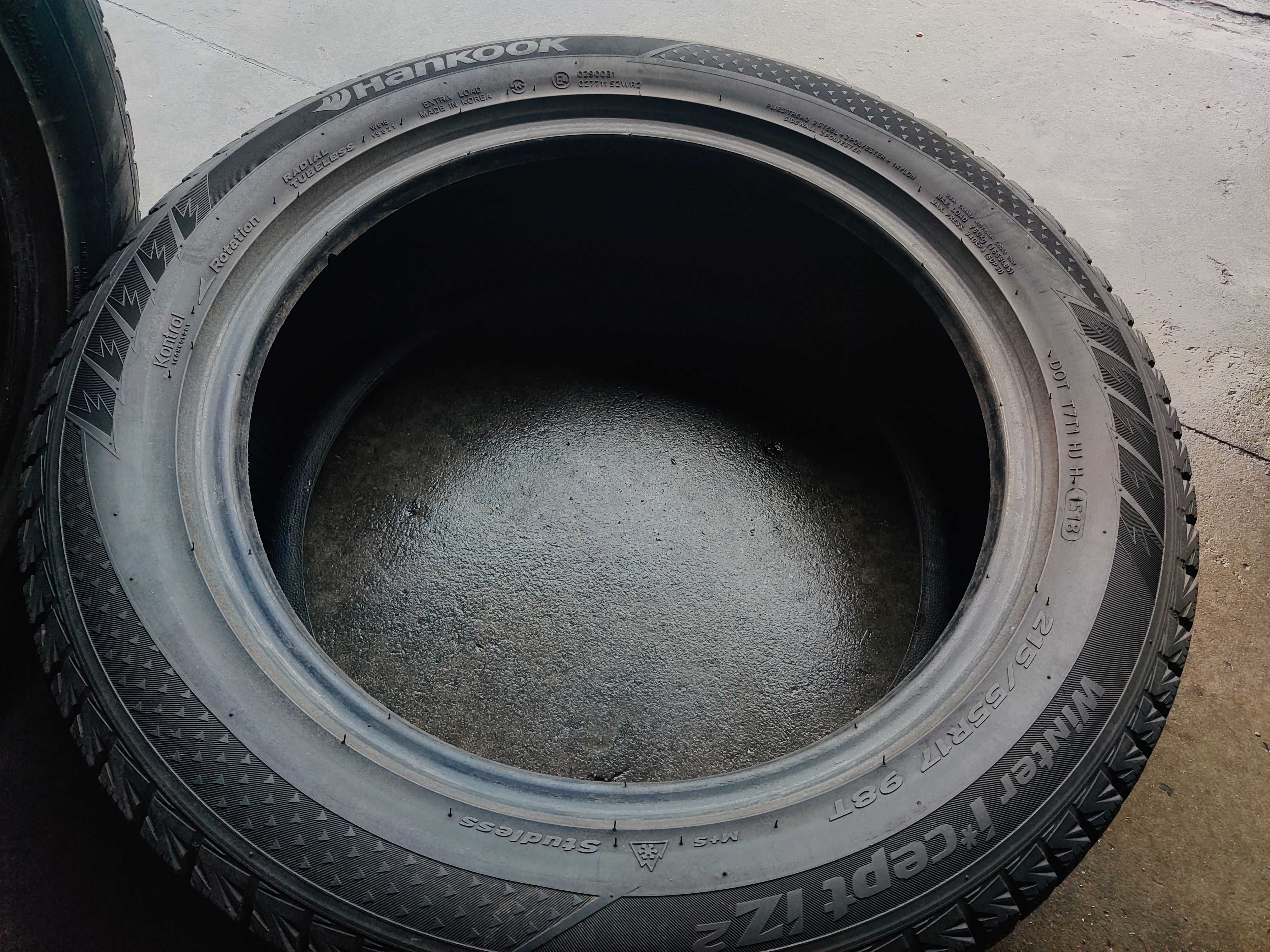 4шт r17 215 55 Hankook Winter ICept IZ2 зимові шини липучки