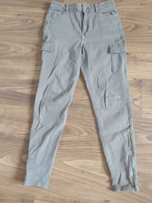 Spodnie damskie bojówki denim