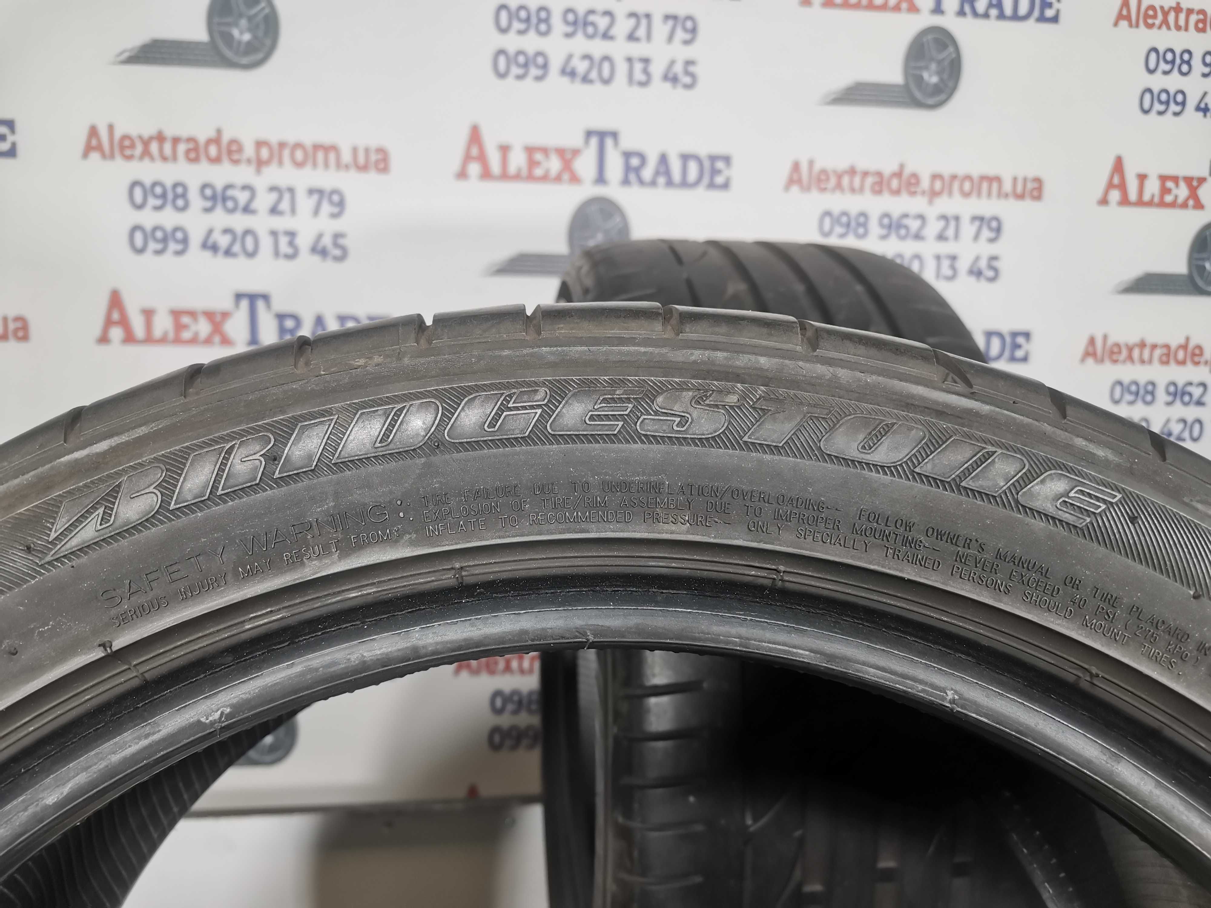 2 шт. 255/40 R18 Bridgestone Potenza S001 RunFlat літні шини б/у