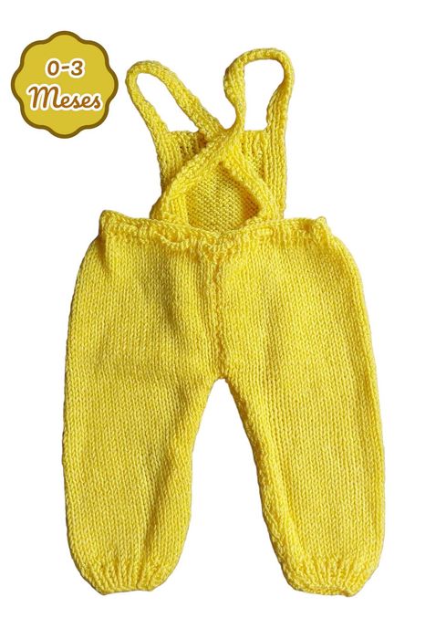 2 Macacões Jardineiras (Amarelo e Cinzento) 0-3 meses