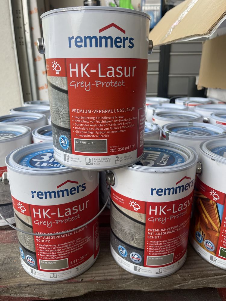 Lakiery Remmers  puszki 2,5L. 15 kolorow do wyboru
