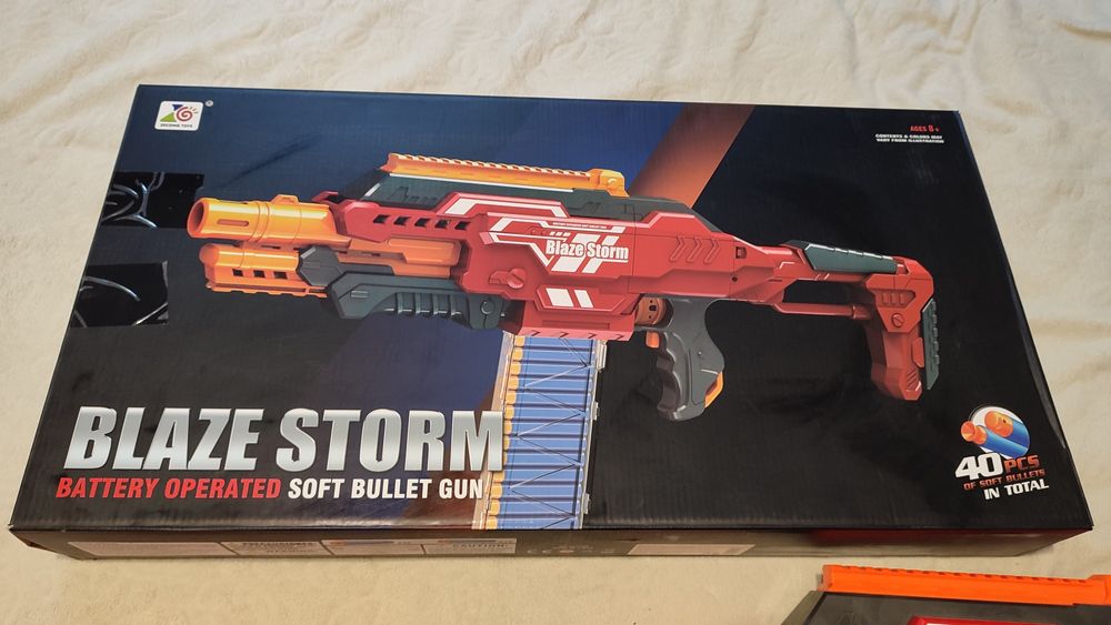 Детский автомат с мягкими пульками на батарейках