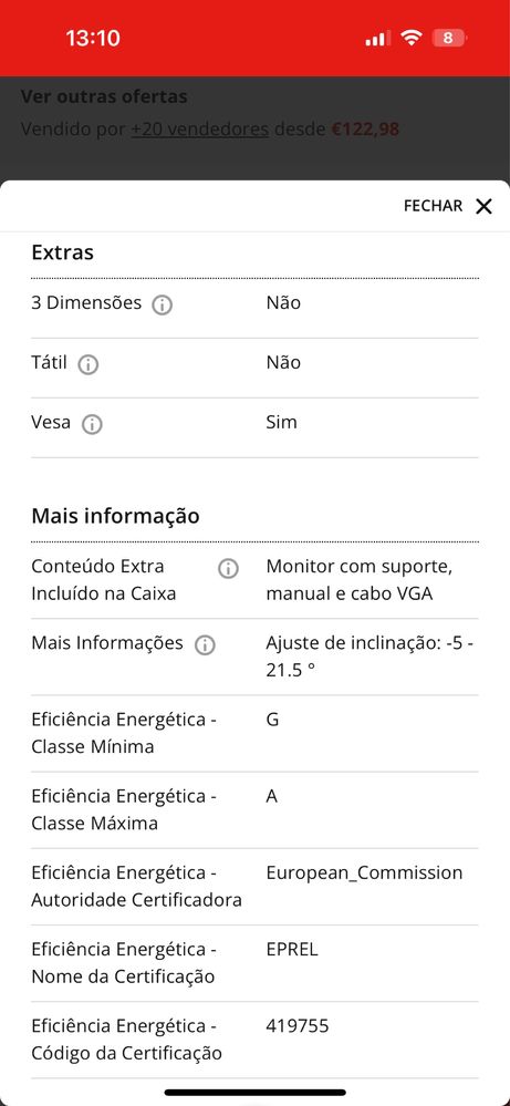 Monitor AOC 27B2H (27'' - Full HD - LED IPS)  (Sem caixa)