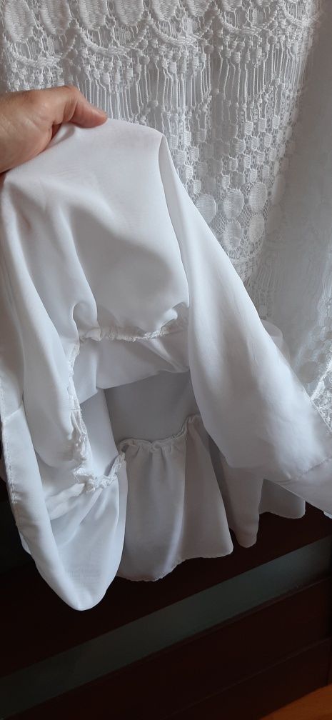 Biała koronkowa sukienka r.158