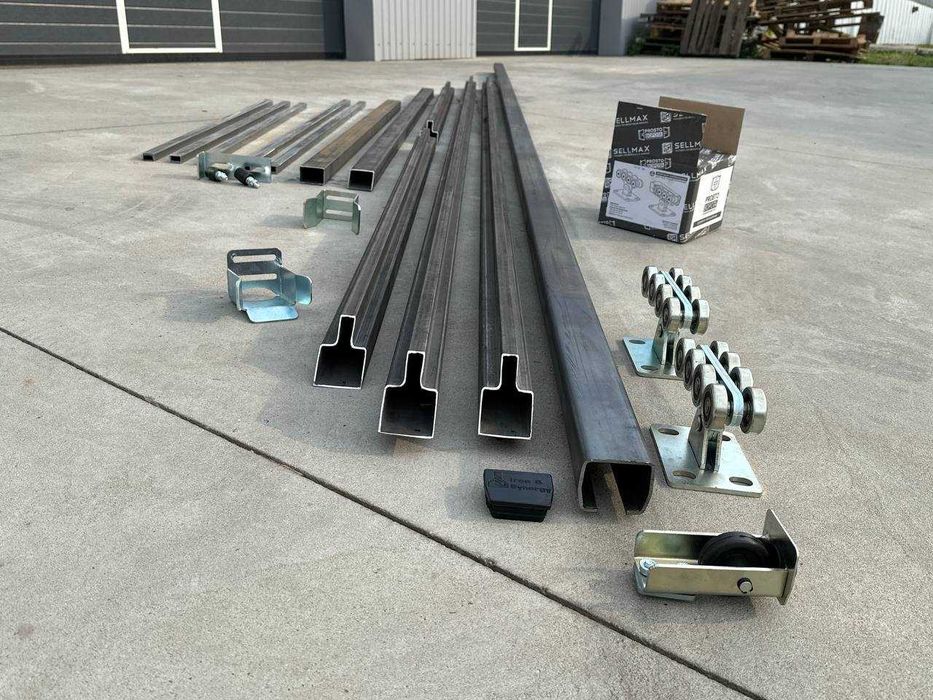 Відкатні ворота Звари Сам | Т-профіль | Каркас воріт | Комплект 3х2