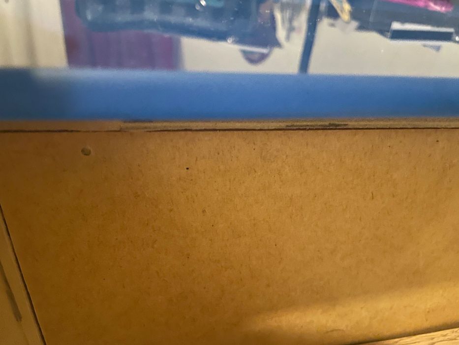 Tampo azul de estirador / secretária