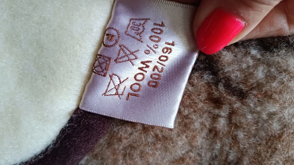 Koc z wełny owczej 160x200