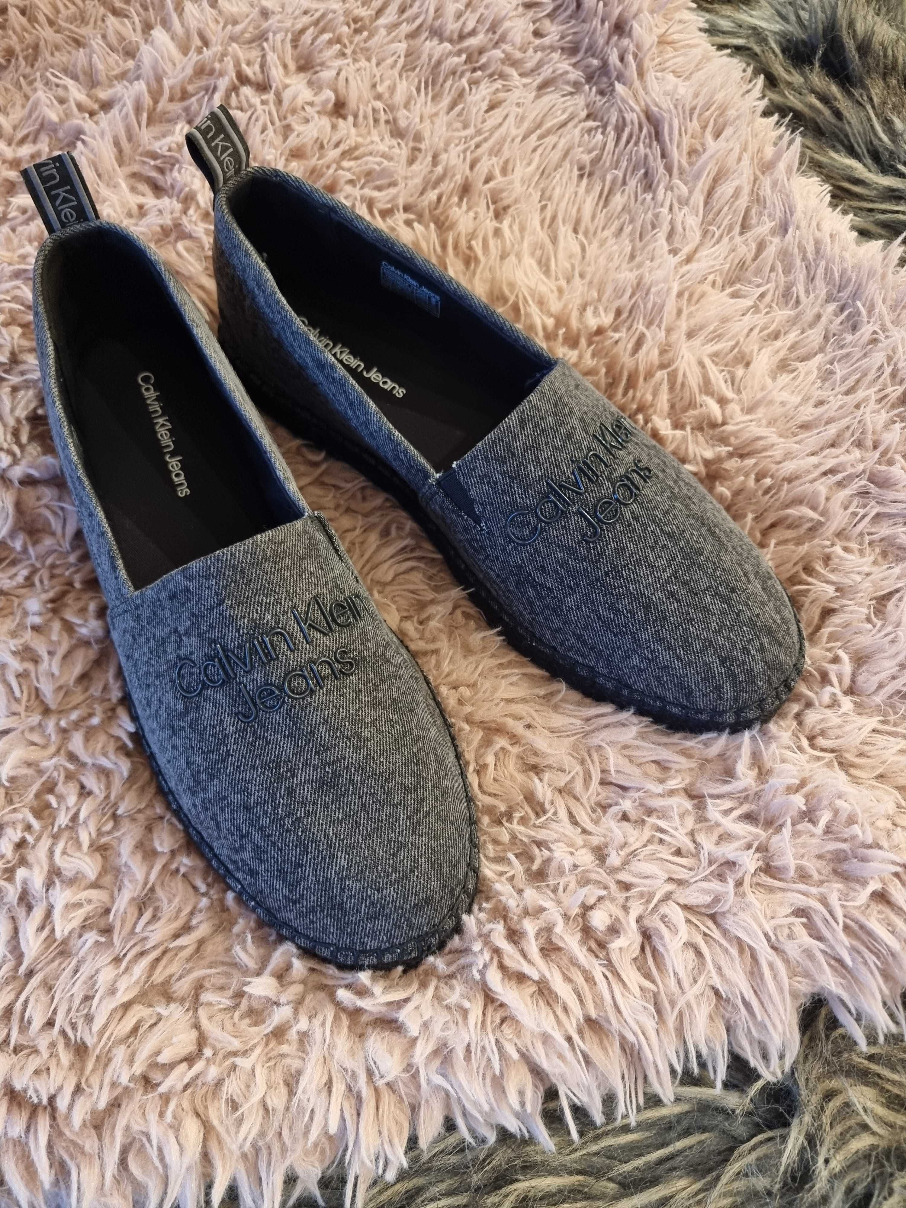 Calvin Klein espadryle grafitowe rozm. 45, wkładka 28,5 cm Unisex