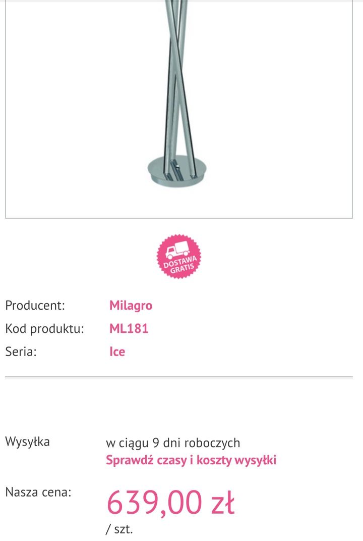 Komplet lampa podłogowa i lampa stołowa