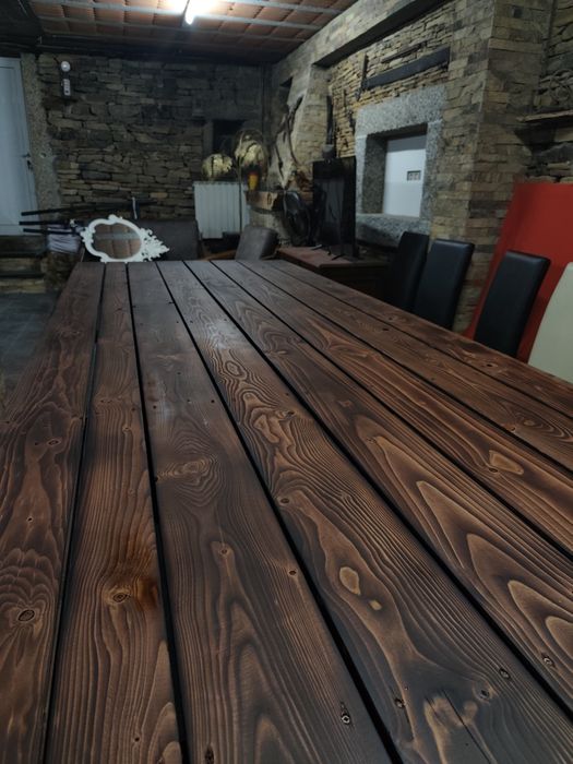 Mesa madeira e ferro