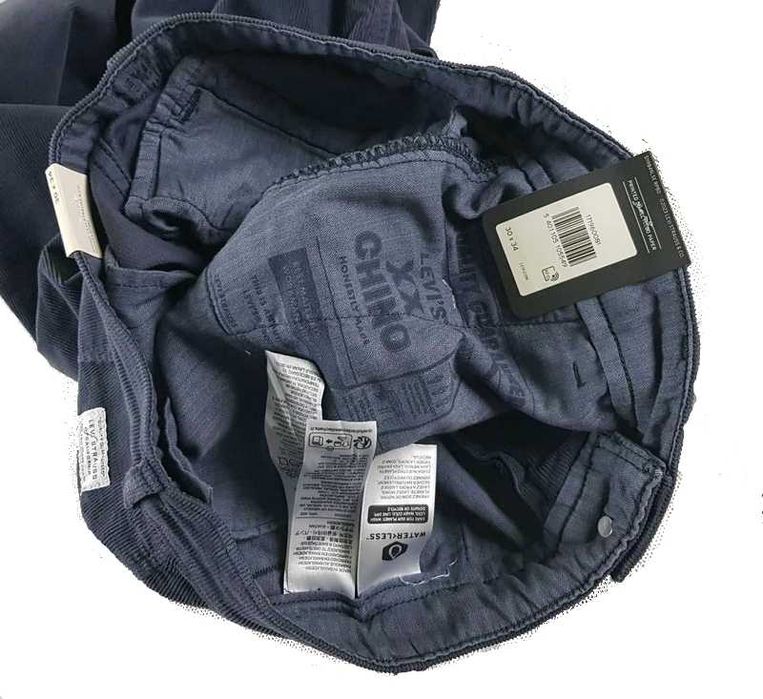 Męskie sztruksy Levi's - XX Chino szaro-nieb. nowe oryg. Levis W30/L34
