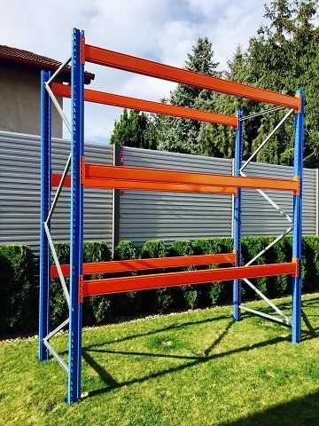 Regały paletowe magazynowe STOW Regał magazynowy paletowy H-2,8m L-2,7