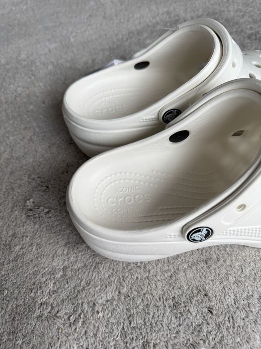Сабо M5 W7 Crocs Classic Platform Clog шльопанці жіночі білі 23,5 см