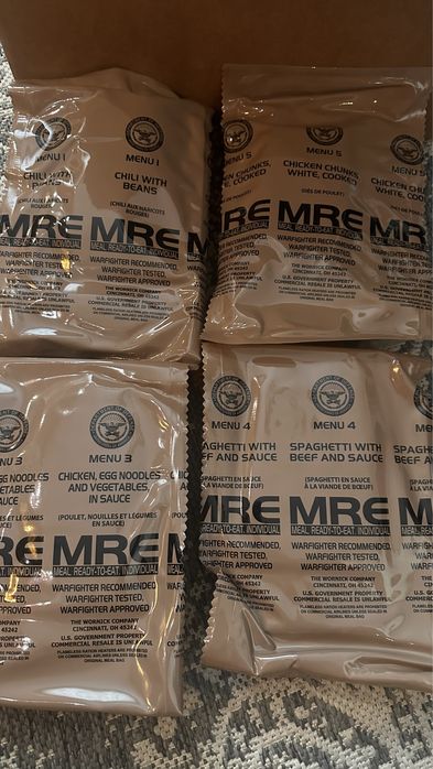 Сух пайок MRE меню 1-12