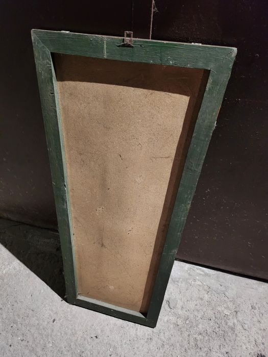 Lustro lata 60 trapezowe garderoba Prl Spółdzielnia Pracy Chojnice?