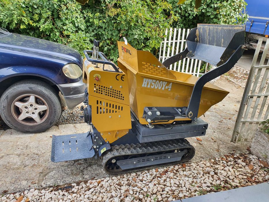 Minidumper basculante, elevação e pá