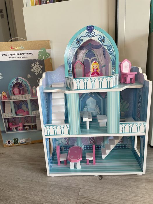 Elefun Śnieżny pałac drewniany Domek zamek lodowy