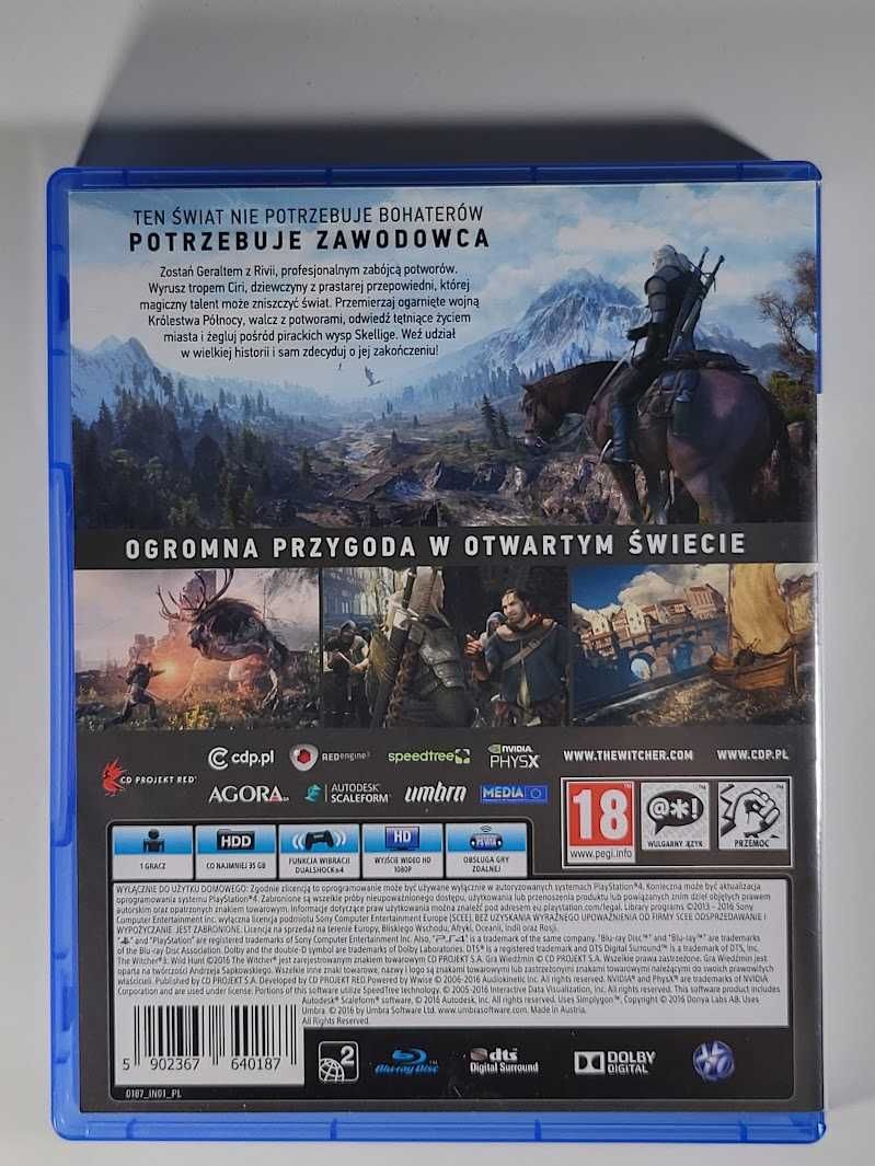 Wiedźmin 3 Dziki Gon / Gra PS4 / Sklep z grami / Perfect Blue / WWA