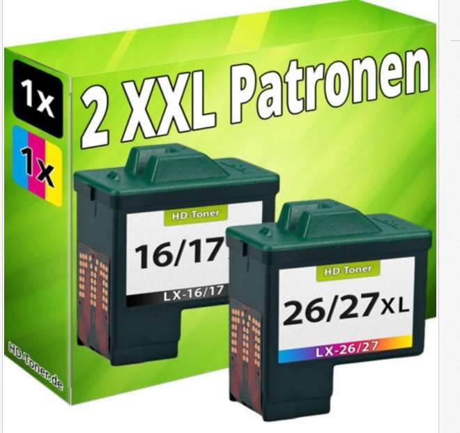 TINTE PATRONEN für LEXMARK 17+27 X1100 X1110 X1130. etc...