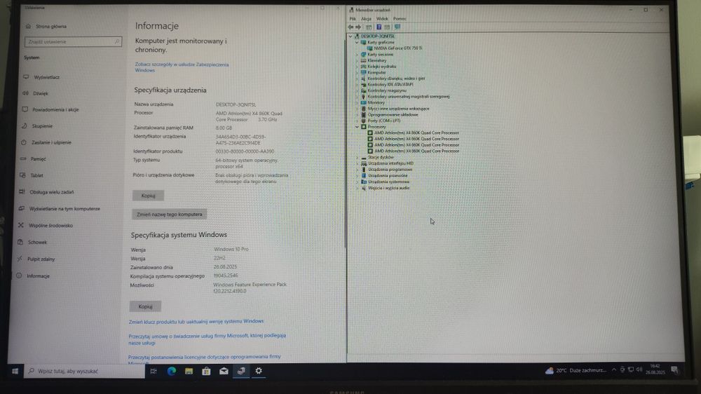 Sprzedam komputer do nauki: GTX 750 Ti + AMD Athlon X4 FM2+