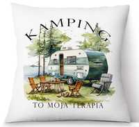 Poduszka "Kamping to moja terapia" Kamper, namiot, kamping. Super!!