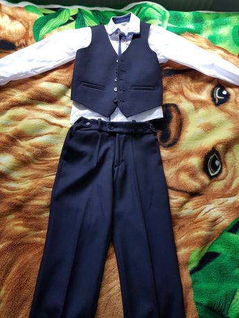 Komplet galowy spodnie kamizelka koszula