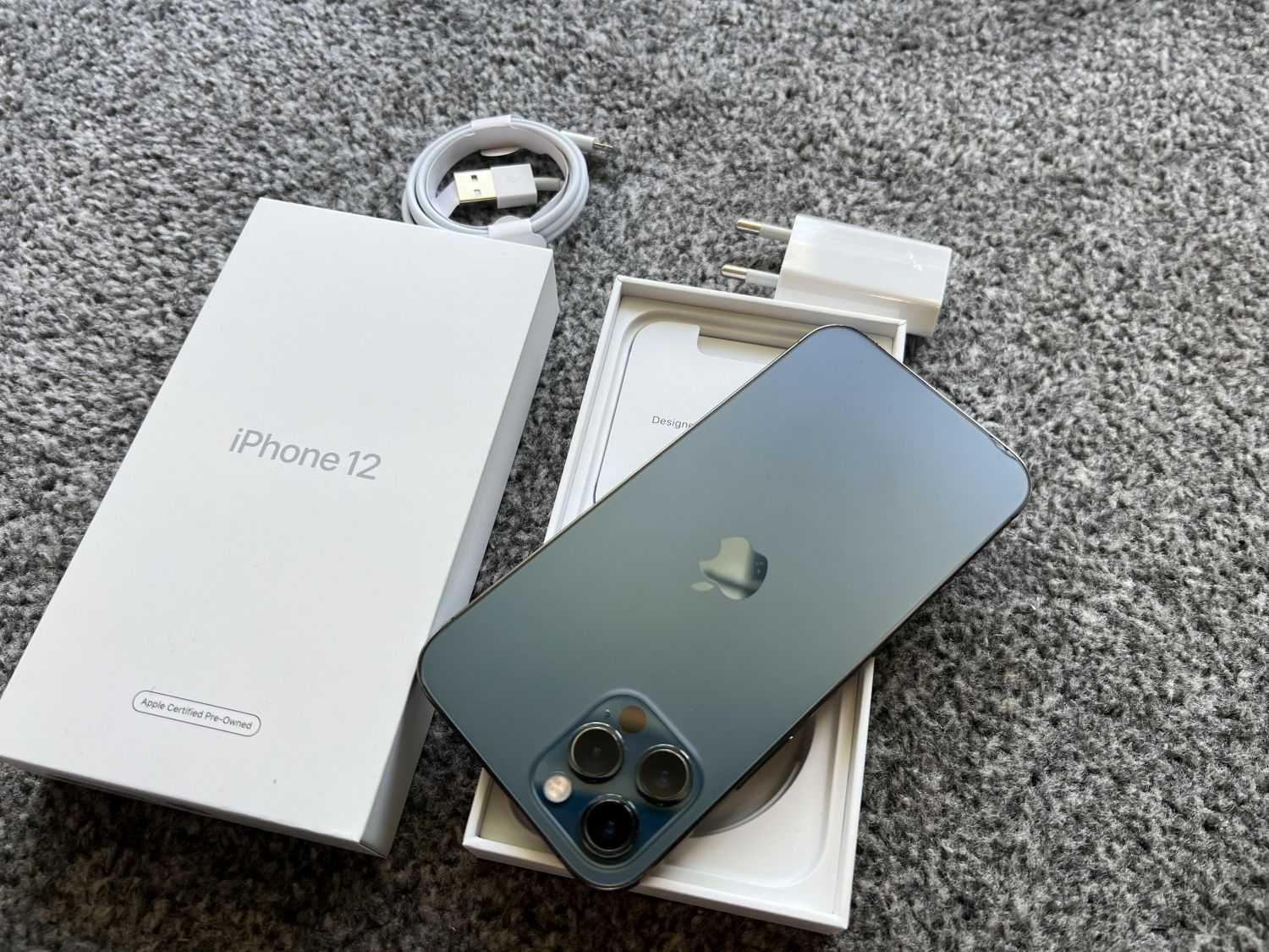iPhone 12 Pro 128GB Pacific Blue Niebieski Bateria 97% Gwarancja SZKŁO