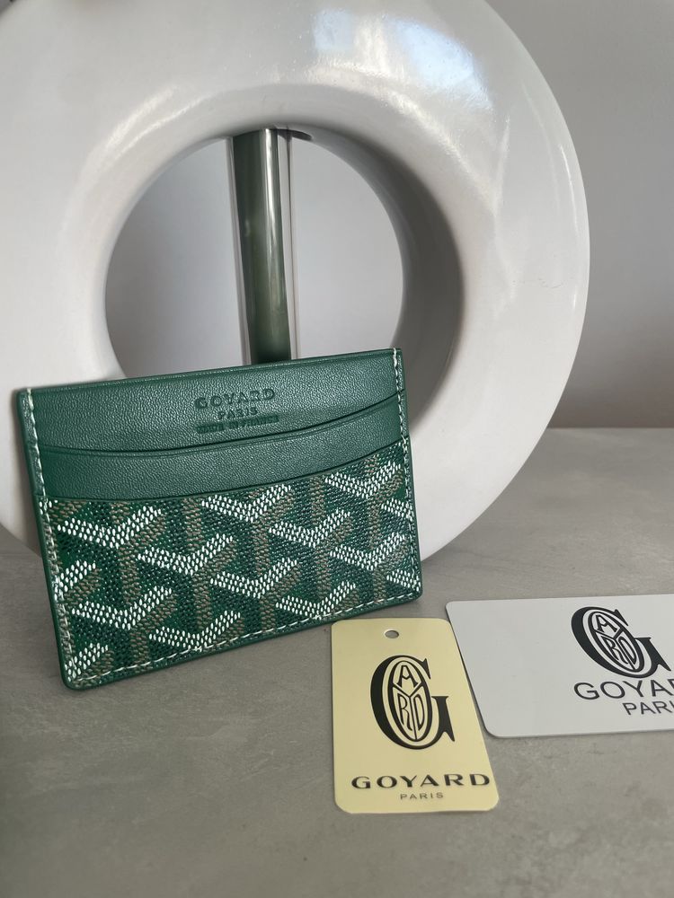 Porta cartoes Goyard verde