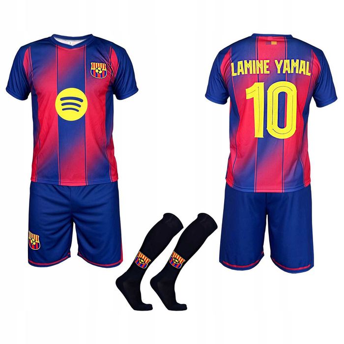 Strój piłkarski – BARCELONA – LAMINE YAMAL – od 116cm do 152cm