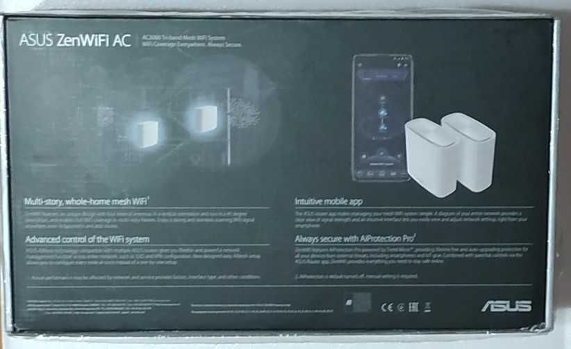 Маршрутизатор WiFi-роутер Mesh система ASUS ZenWiFi CT8 2PK (white)
